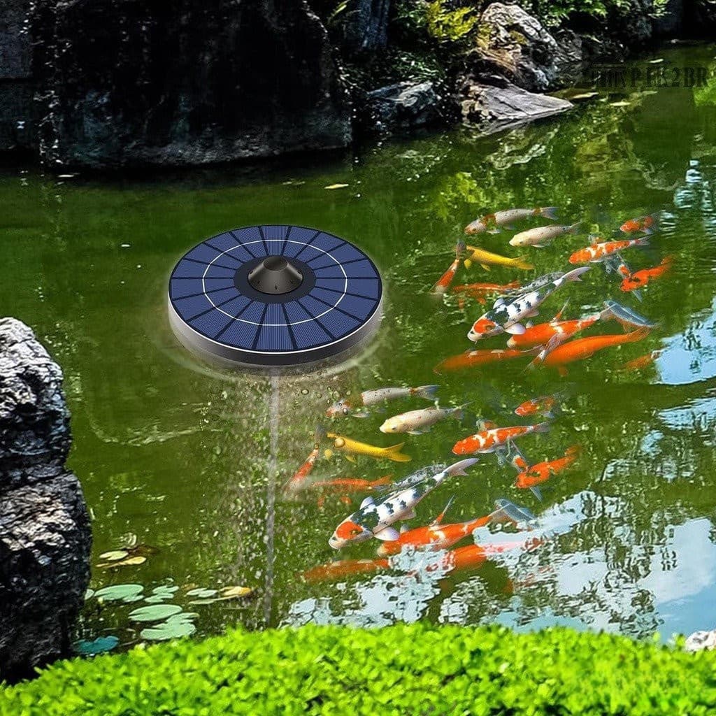 Bomba De Oxigênio Para Aerador De Lago Solar Com Mangueira De Ar E Pedra Flutuante De Bolha De Água Oxigenação De Tanque