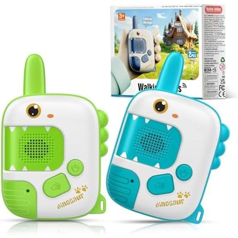 Walkie Talkie Infantil , Brinquedo De Dinossauro De 3 4 5 6 7 8 Anos Idéias Para Presentes Meninos Walky Talky Gift Boy