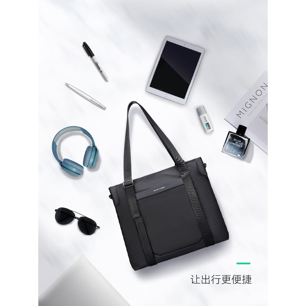 Marco Laden Sacola Multifuncional Casual Viagem High-End Sensação de Grande Capacidade Commuter Bolsa Mensageiro de Ombr
