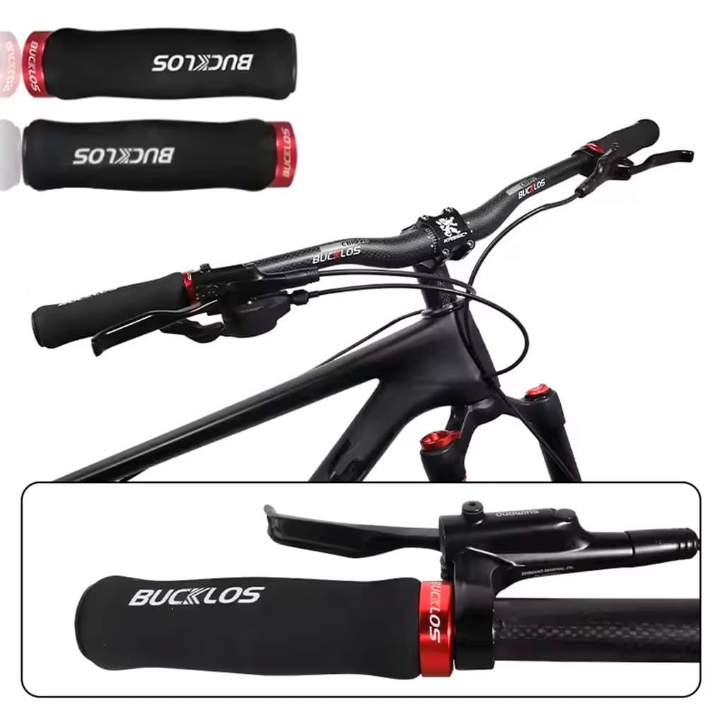 Manopla Punho Bike Mtb Espuma 5mm Ergonomica C/trava alum