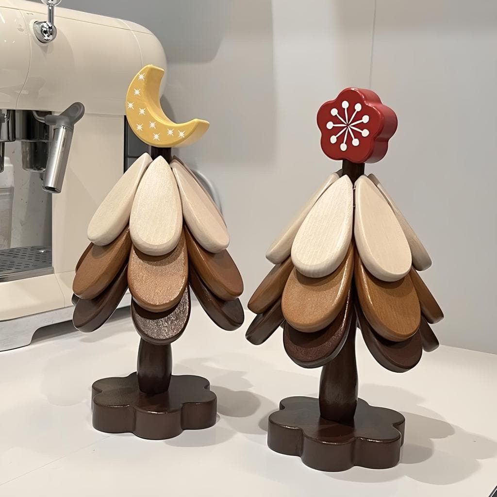 [Nova casa 100 expresso] almofadas de isolamento térmico para árvore de natal, madeira maciça, uma árvore, Anti-escaldan