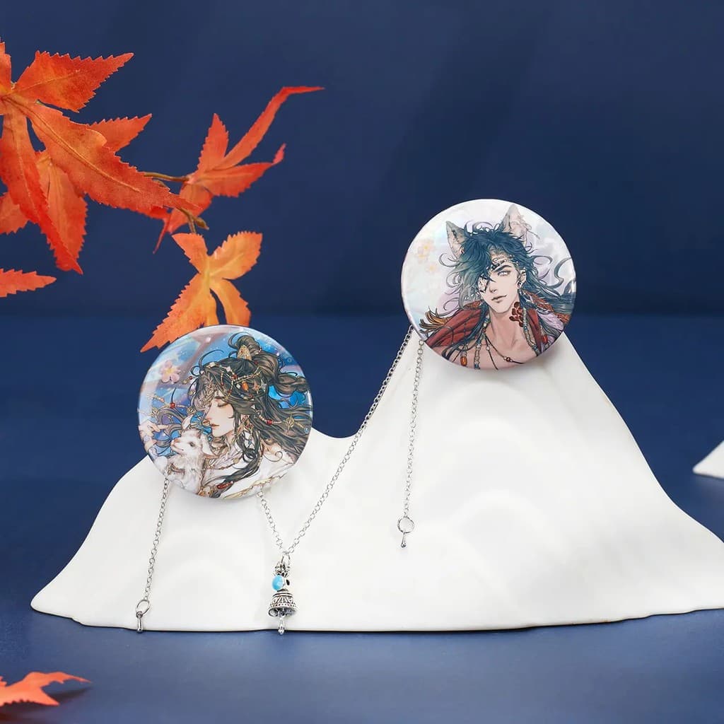 Genuíno celestial oficial bênção quadrinhos Tsukisaku Borino emblema suporte de papel colorido pintura tridimensional An