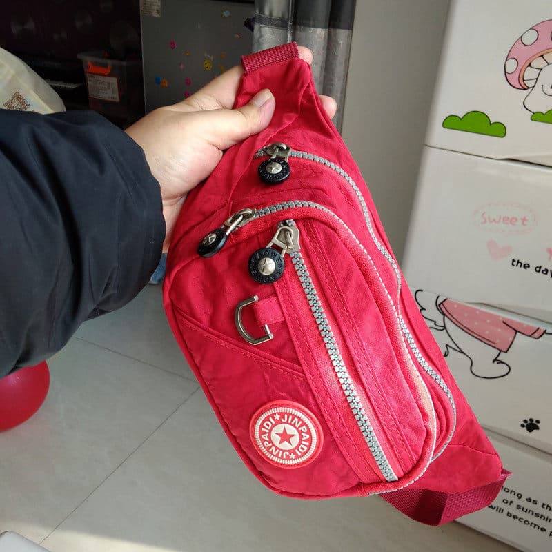 Bolsa de cintura de lona para homens e mulheres, multifuncional, grande capacidade, local de trabalho, esportes, negócio