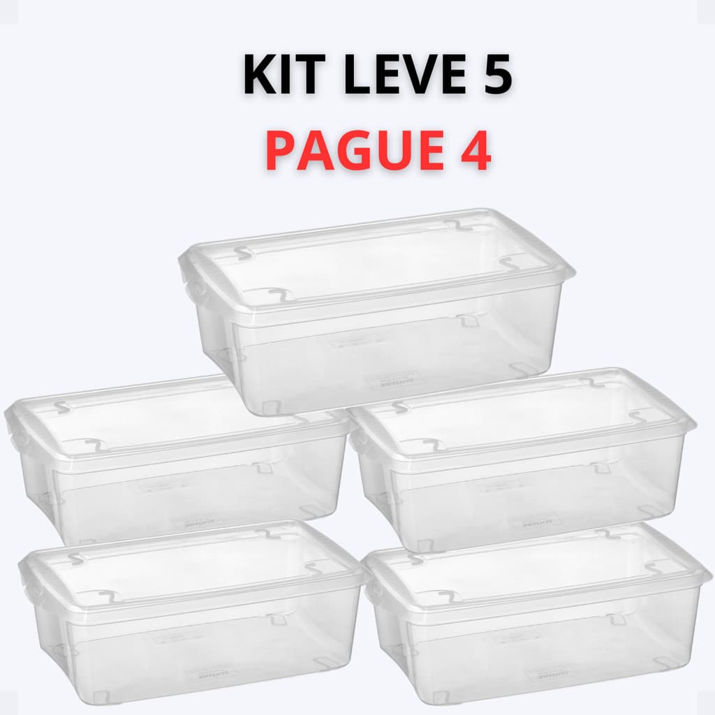 Kit 5 Caixas Organizadoras Para Sapatos Organização Sapateira