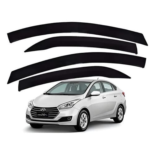 Calha De Chuva Fumê Slim Hb20 Sedan 2013 A 2019 4 Portas