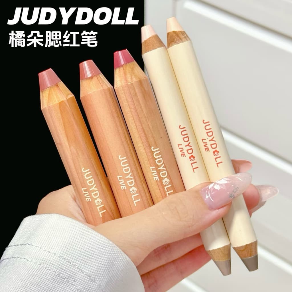 Judydoll Judydoll Orange Label Lip Cheek Caneta multiuso Lip Glaze Batom Caneta Nude Cor Dudu Lip Double-Head Multi @