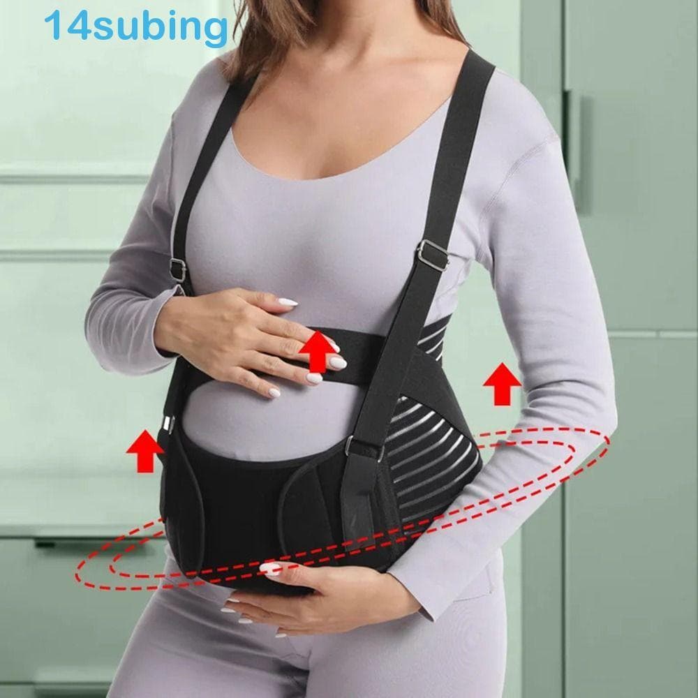 SUBING Cintos Para Mulheres Grávidas , Faixa Elástica Confortável Barriga De Maternidade , Cinta De Suporte Abdominal Re