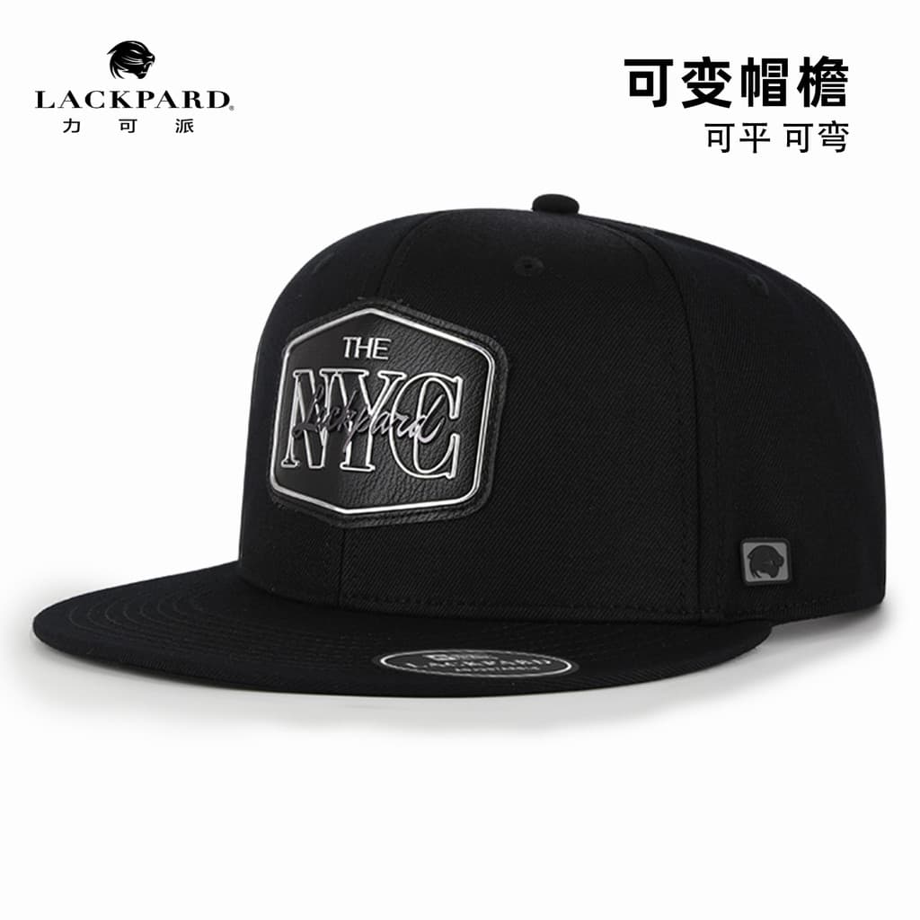 Lackpard grande circunferência da cabeça boné de pico chapéu de aba plana masculino rua Hip Hop chapéu único na moda bon