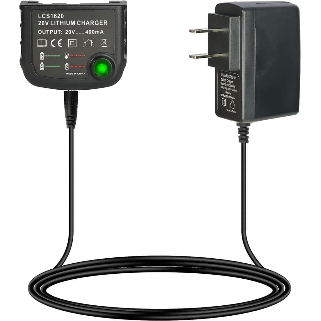 Carregador de Bateria de Lítio JYJZPB 20V MAX Compatível com Bateria de Lítio Black & Decker 20 Volt Max LBXR20 LBX20 LB