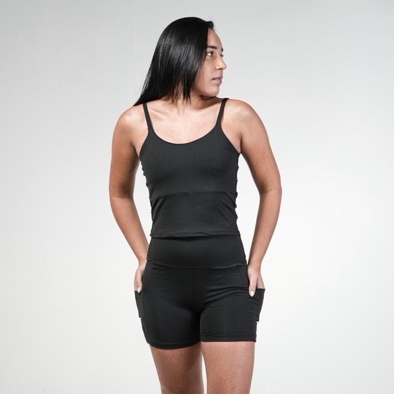 Conjunto de Academia Short com Bolso e Regata Alcinha