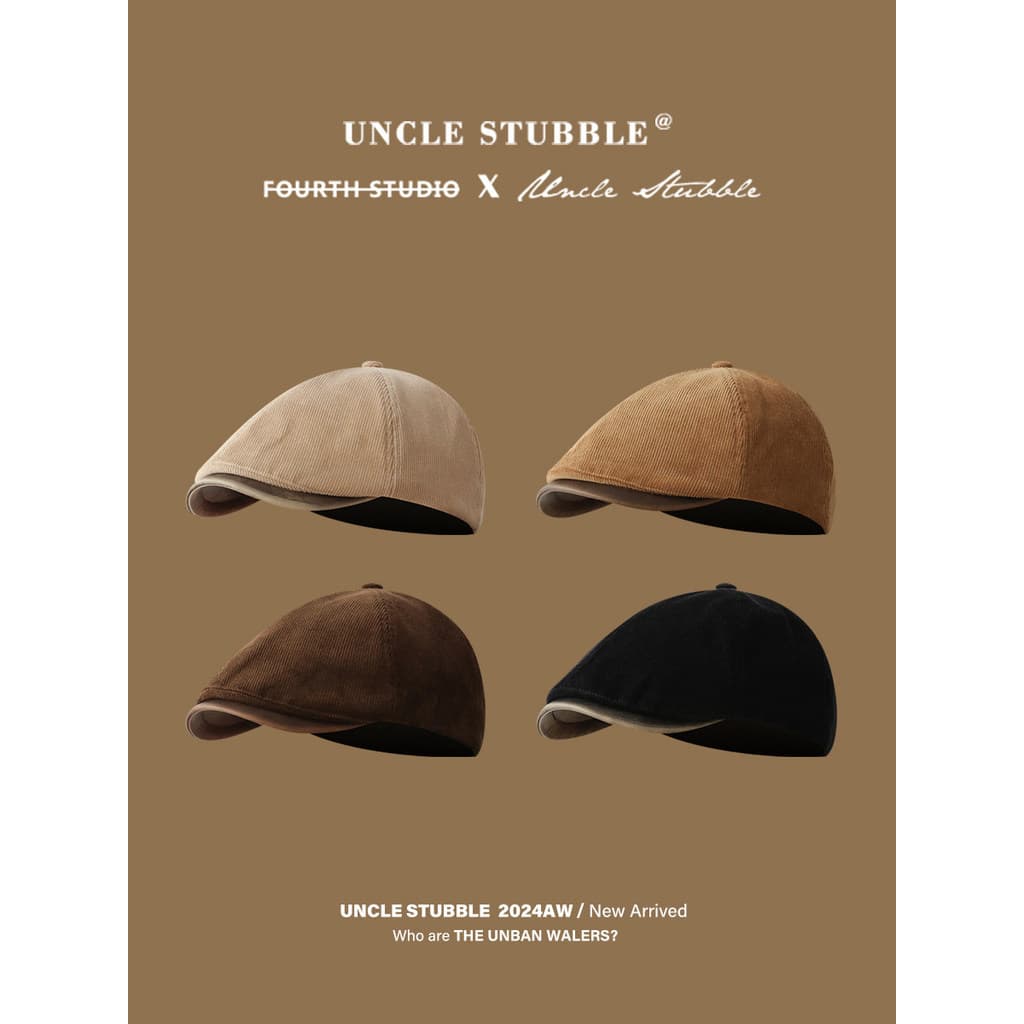 boné boné masculino Outono inverno Retro veludo japonês masculino feminino chapéu dianteiro