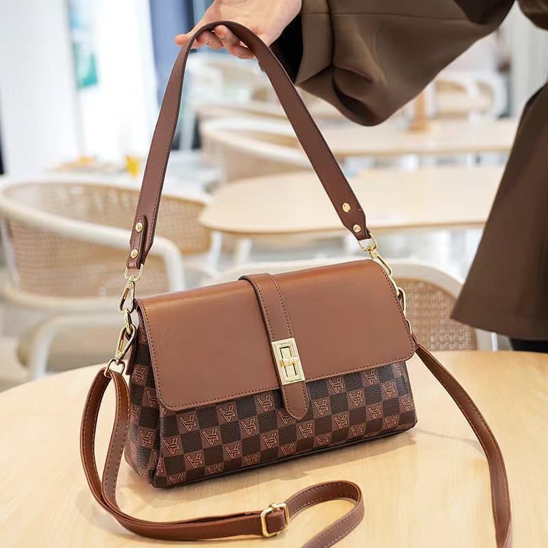 [Bolsa feminina] bolsa feminina 2025 novo estilo Retro mensageiro saco temperamento axilas saco europeu americano bloque