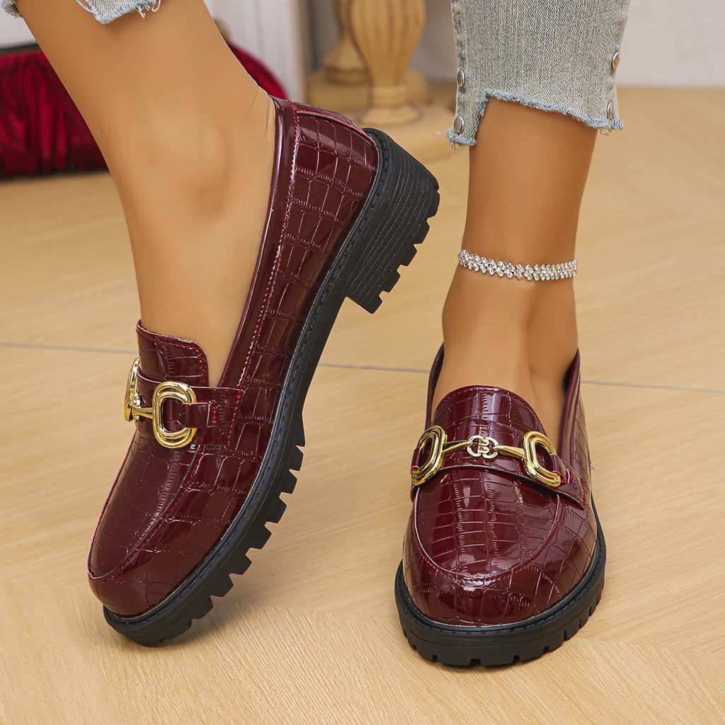 Mocassins sapatos primavera outono All-Match moda sola grossa Retro tamanho grande mocassins estilo britânico pequenos s