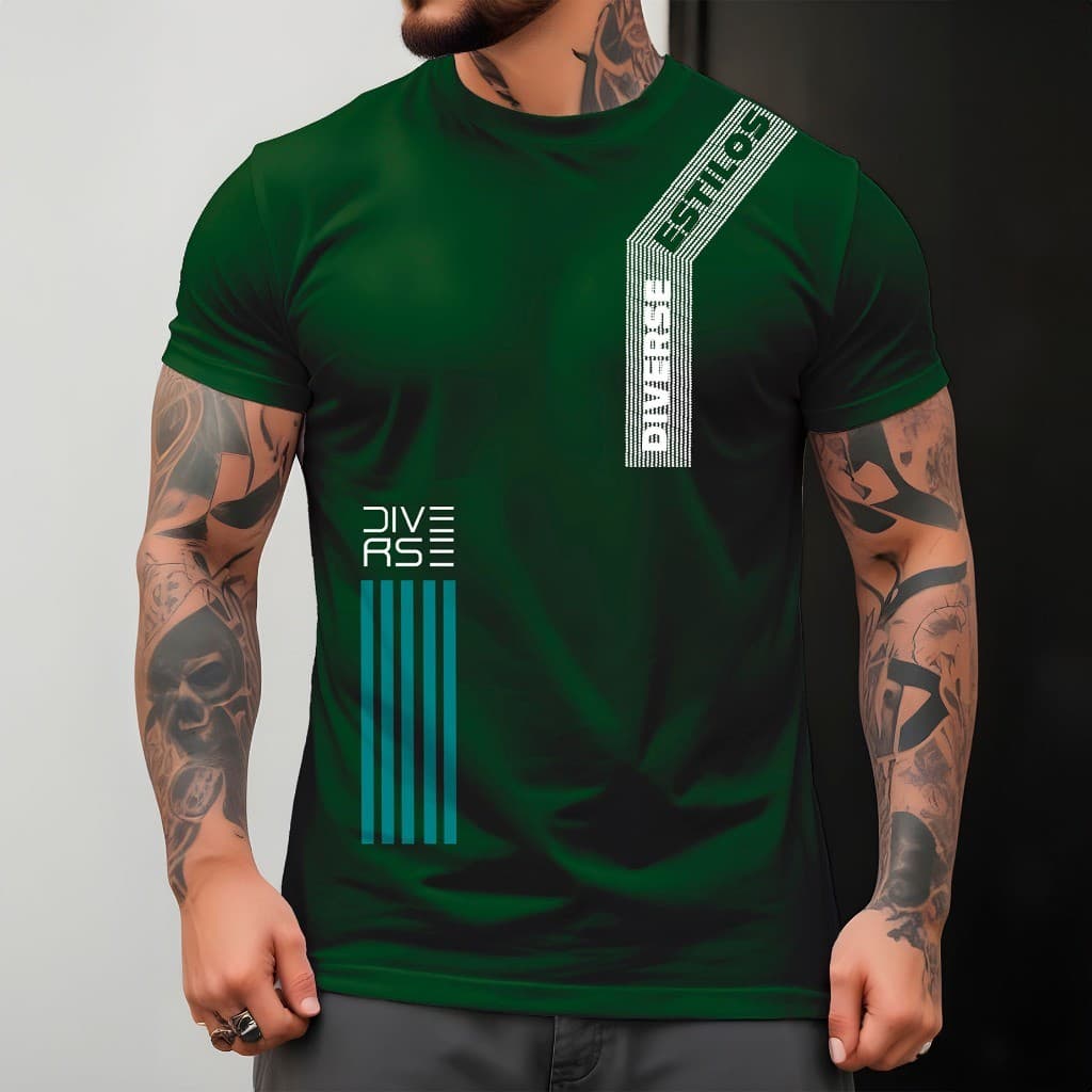 Camiseta Masculina Blusa Sport Diverse Streetwear Manfinity 100% Algodão Feminina Camisa T-Shirt