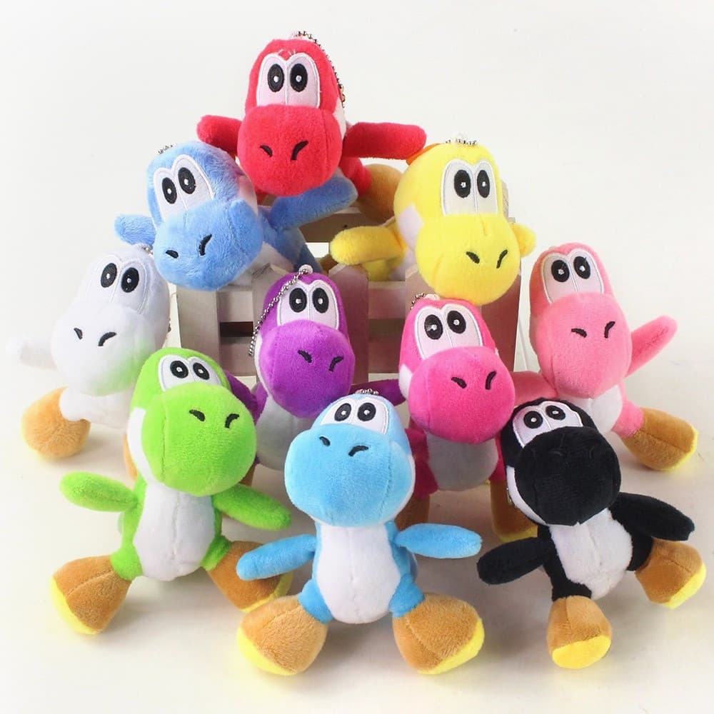 10 Estilo Japão Jogos Nintendo Super Mario Bros . Luigi Yoshi Dragão Chaveiro De Pelúcia Brinquedos Pingente Boneco Pres