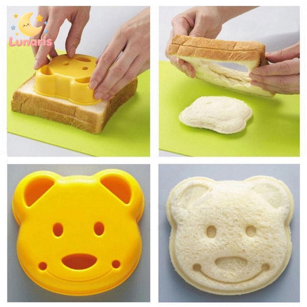 Lunaris Bonito Animal Sanduíche Molde Cortador Urso Cão Dinossauro Forma Bolo Pão Torrada Fabricante Novo