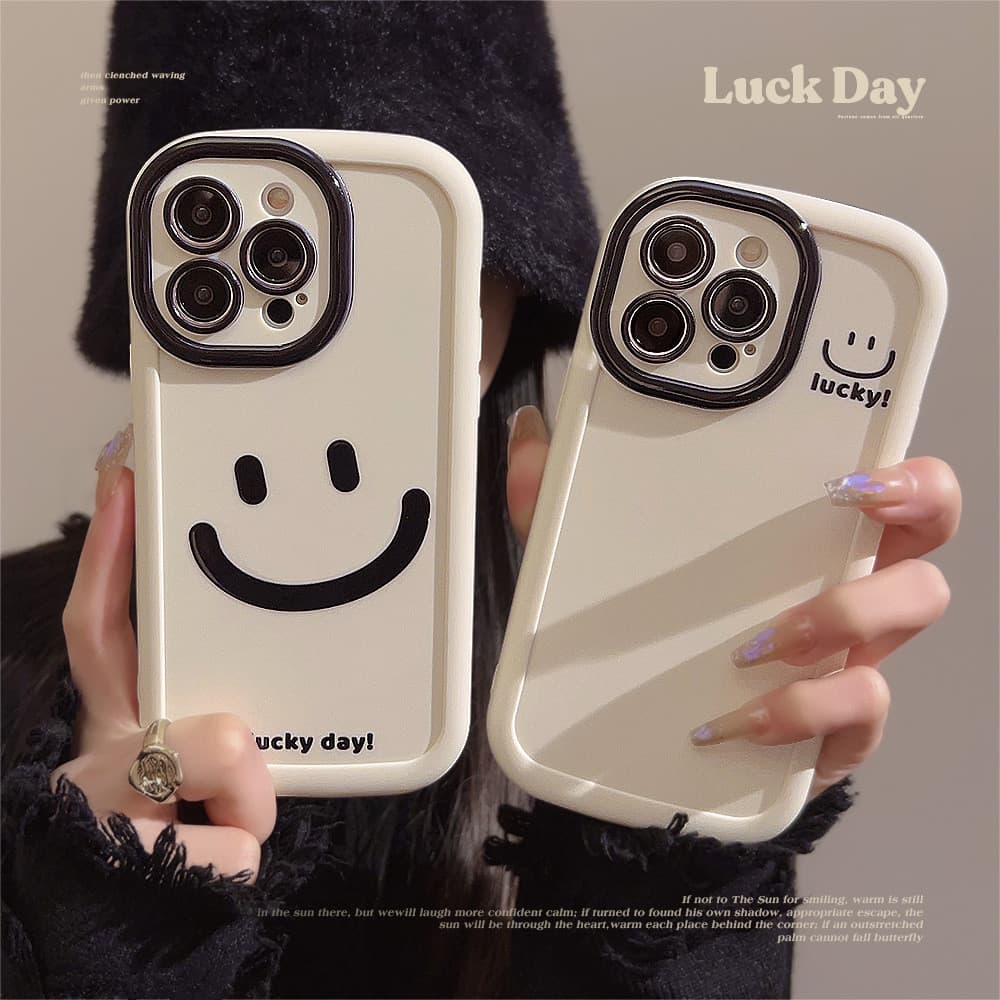 Simples Graffiti Smiley Face Apple 16 caso de telefone iphone15 Silicone 11 adequado para 14promax tudo incluído 12 esti
