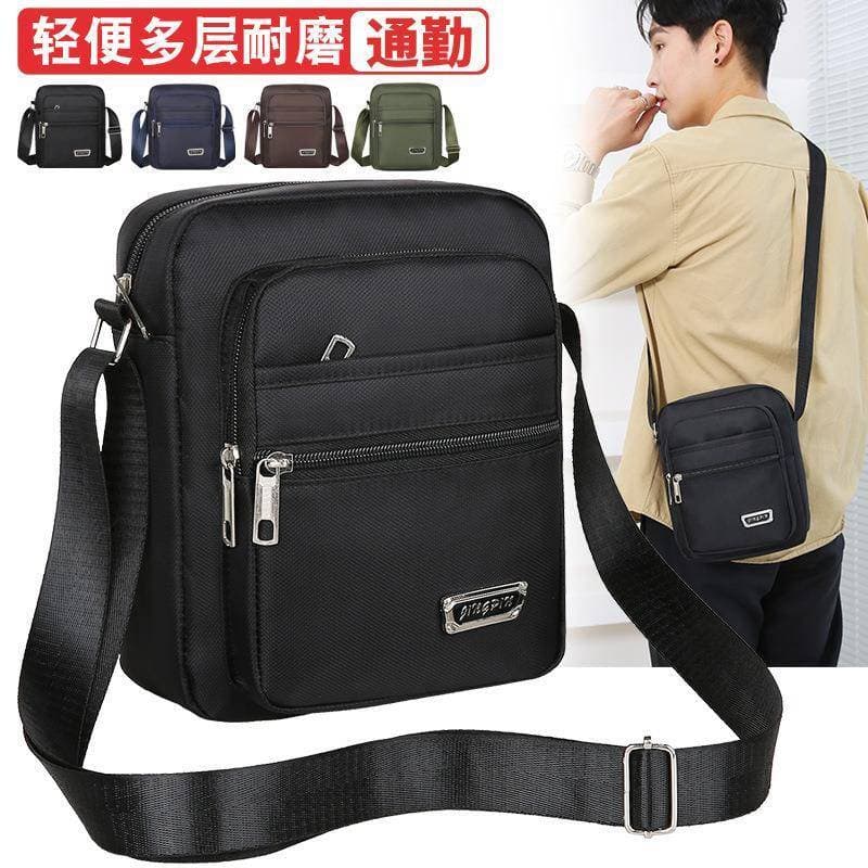 Bolsa mensageiro masculina de um ombro Casual de grande capacidade multicamadas à prova d'água de um ombro masculina