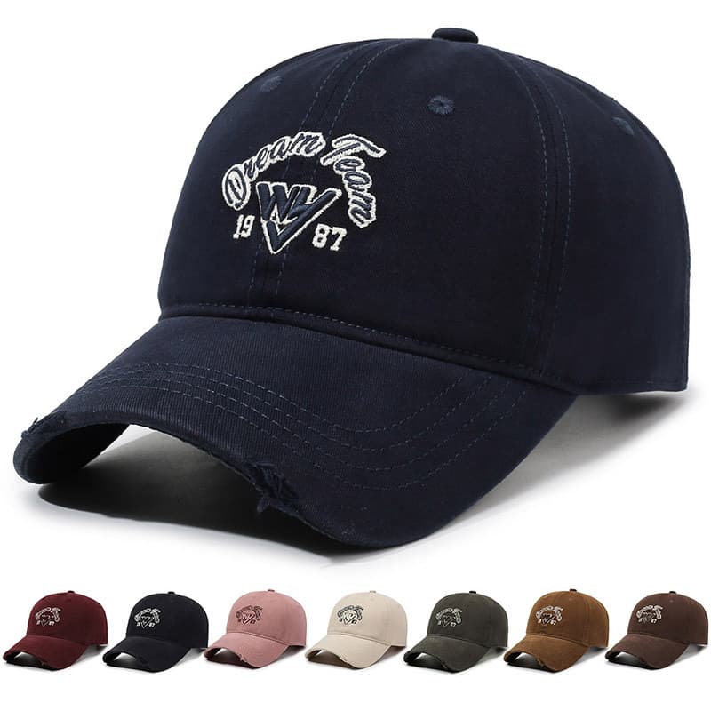 Chapéu superior macio feminino novo estilo ao ar livre pára-sol boné de pico masculino estilo americano bordado boné de