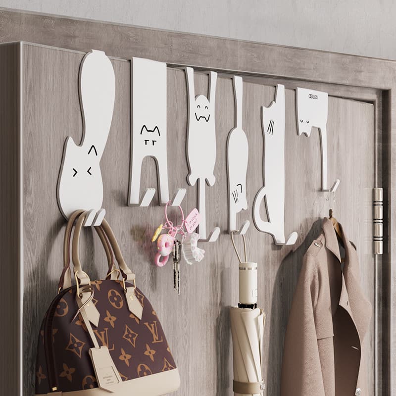 Atrás da porta gancho Rack sem perfuração porta do armário de cozinha cabide de parede armazenamento roupas chapéu chave