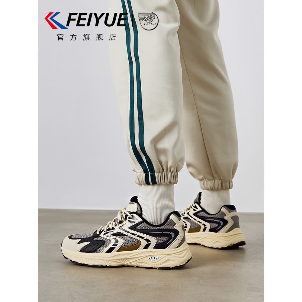 Feiyue/feiyue sapatos masculinos de pai 2026 primavera novo estilo malha de sola grossa respirável sapatos esportivos ca