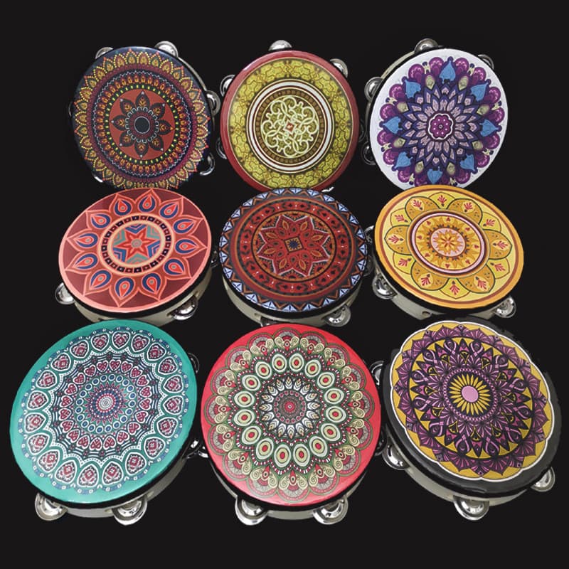 Instrumento de percussão Olf 20cm 23cm 27cm dança pandeiro Xiaoling tambor Dunhuang pandeiro Xinjiang grau teste pandeir