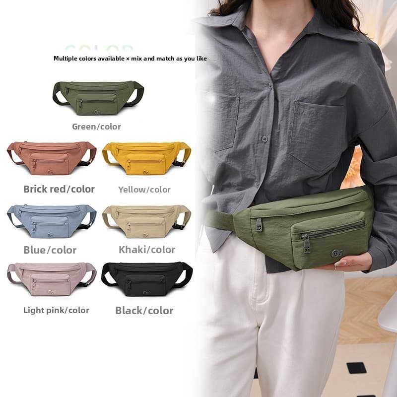 Bolsa Transversal Feminina de Design Multicamadas, Bolsa de Cintura de Nylon Moderna para Meninas, Bolsas Esportivas Imp