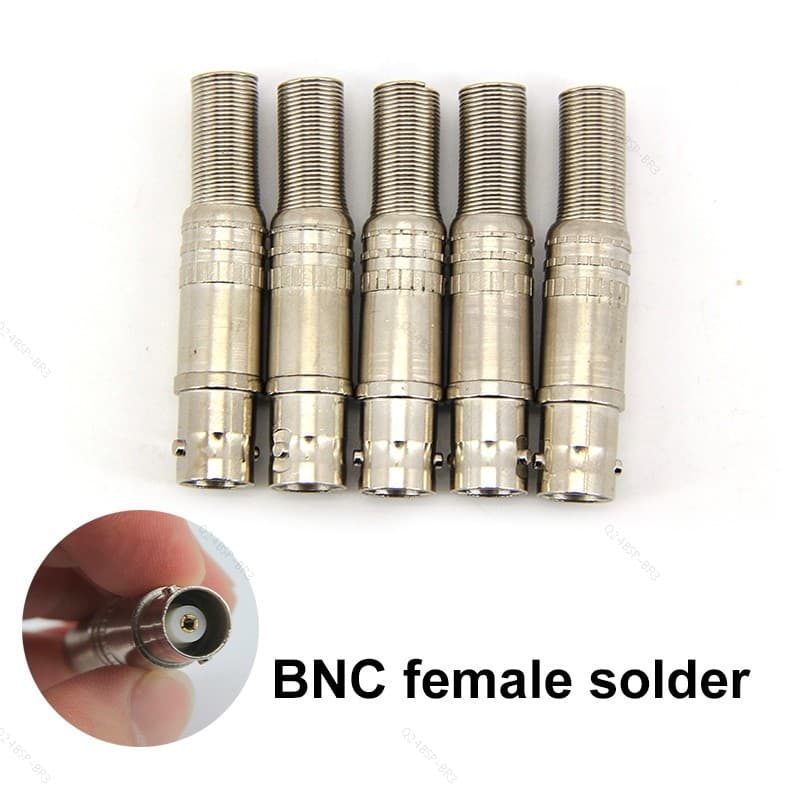 Solda BNC Fêmea CCTV Adaptador Conector 75-5 Injetor Para q9 Sistema Câmera Acessórios BR24B3 BR24B3