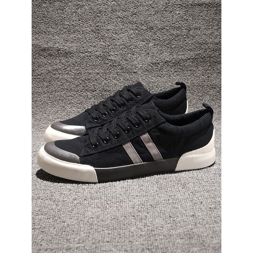 Sapatos de lona com cadarço masculino primavera outono respirável sapatos de pano de cano baixo All-Match clássico Casua