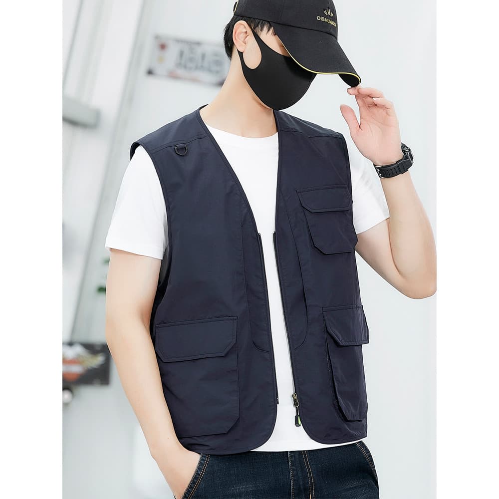 Colete masculino primavera outono novo estilo Casual fotografia ao ar livre ferramentas verão estilo fino High-End taman