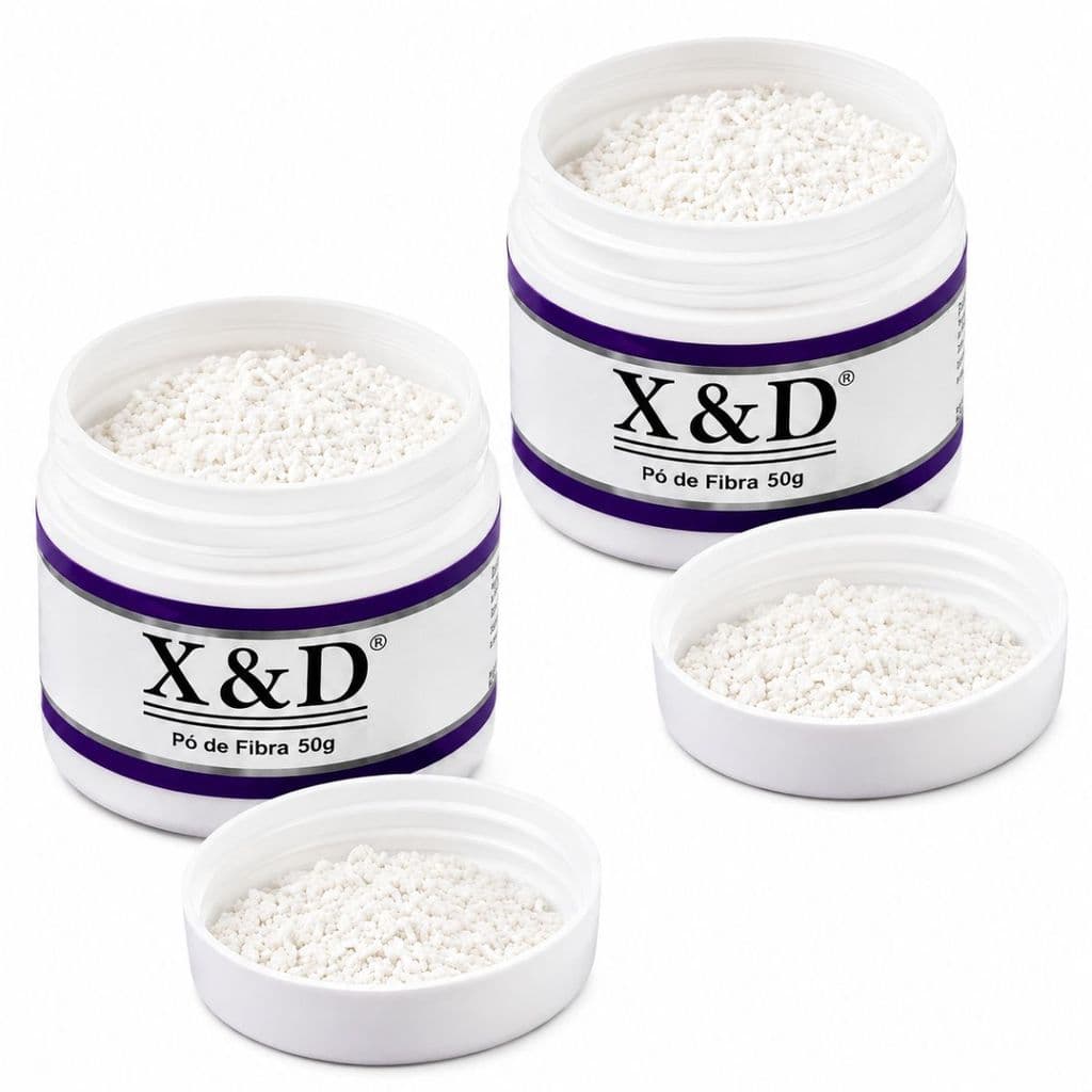 Kit 2 Pó de Fibra Vidro Alongamento Unhas gel Acrigel 50g