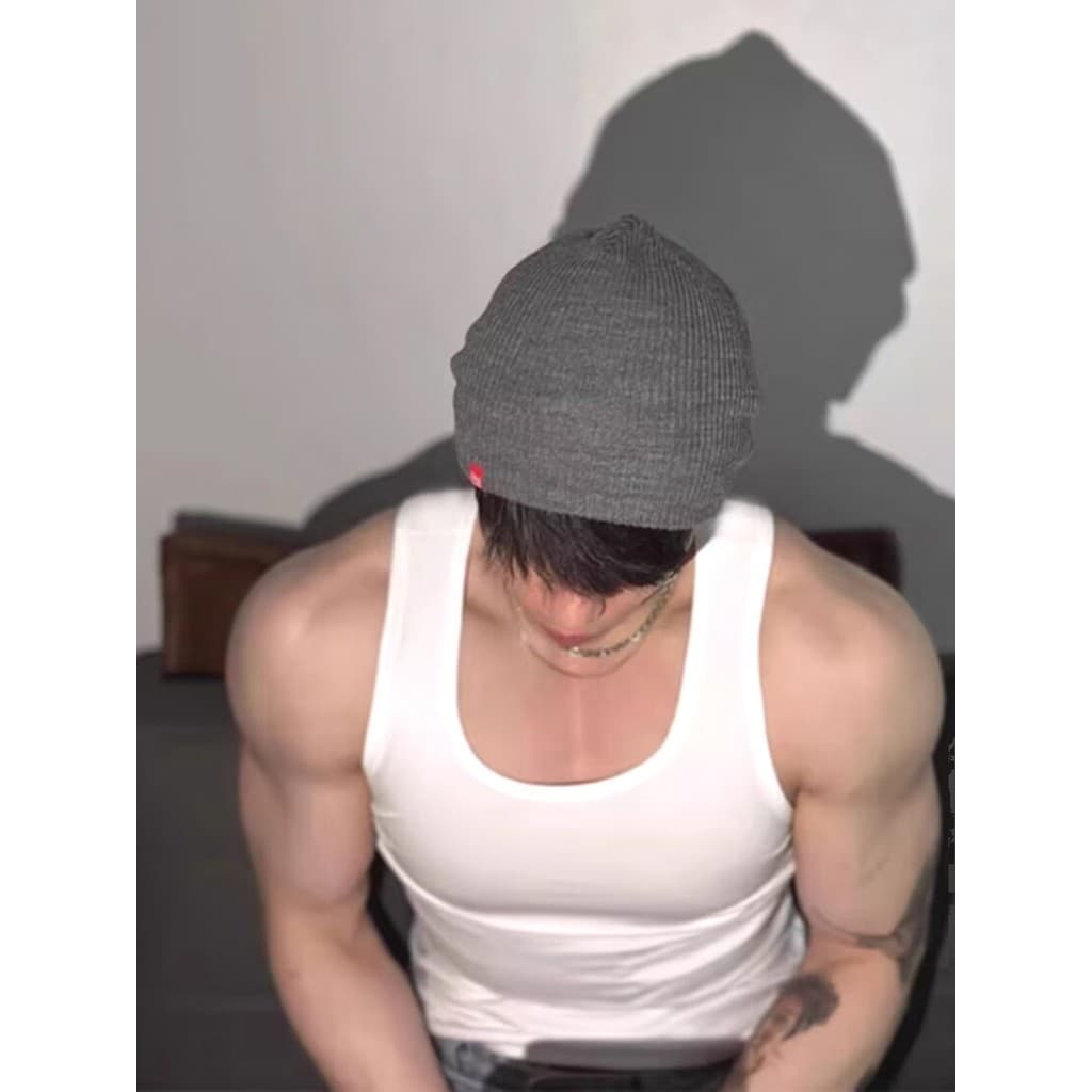 Colete com rosca de algodão puro muscular masculino magro estiramento sem mangas camiseta treinamento de Fitness esporte