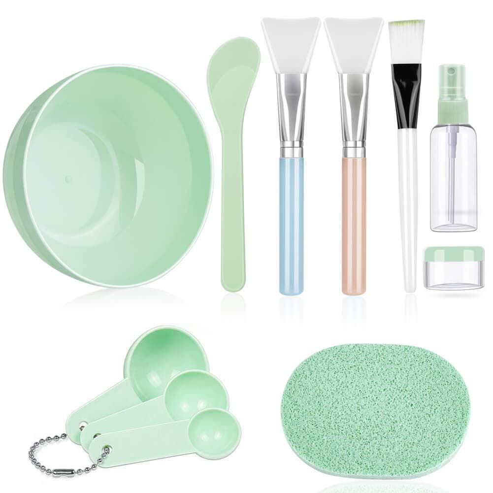 Conjunto de Tigelas para Mistura de Máscara Facial, Anezus 11 Peças Kit de Ferramentas DIY para Mistura de Máscara Facia