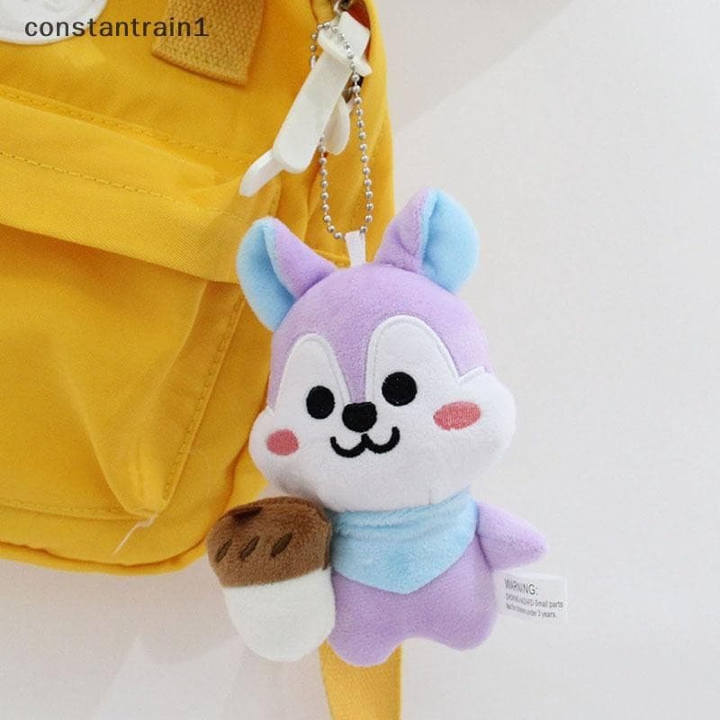 [CST] Bonito BTS JHOPE Esquilo Roxo Brinquedo De Pelúcia Desenho Animado Ídolo Coreano Boneca Chaveiro Bolsa Pingente De