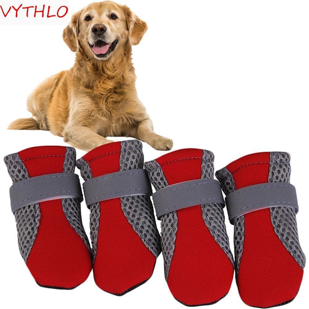 Sapatos Para Cães VYTHLO Pequenos E Grandes Poodle Yorkshire Pavimento Quente Malha Botas De Chuva Animais De Estimação