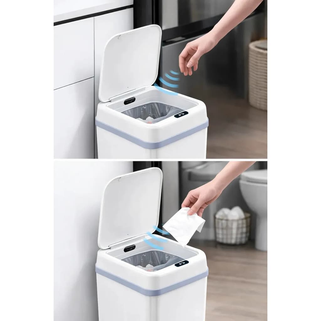 Lixeira Inteligente Automática 12l Sensor Toque Retangular