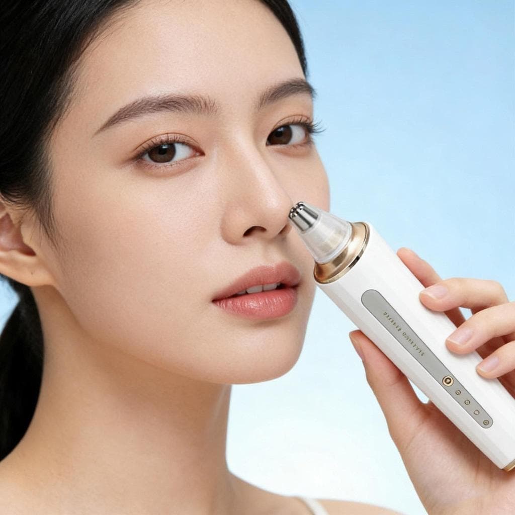 Removedor de Cravos Elétrico com Aspiração | Limpeza Profunda de Poros e Clareamento Esfoliante Facial para