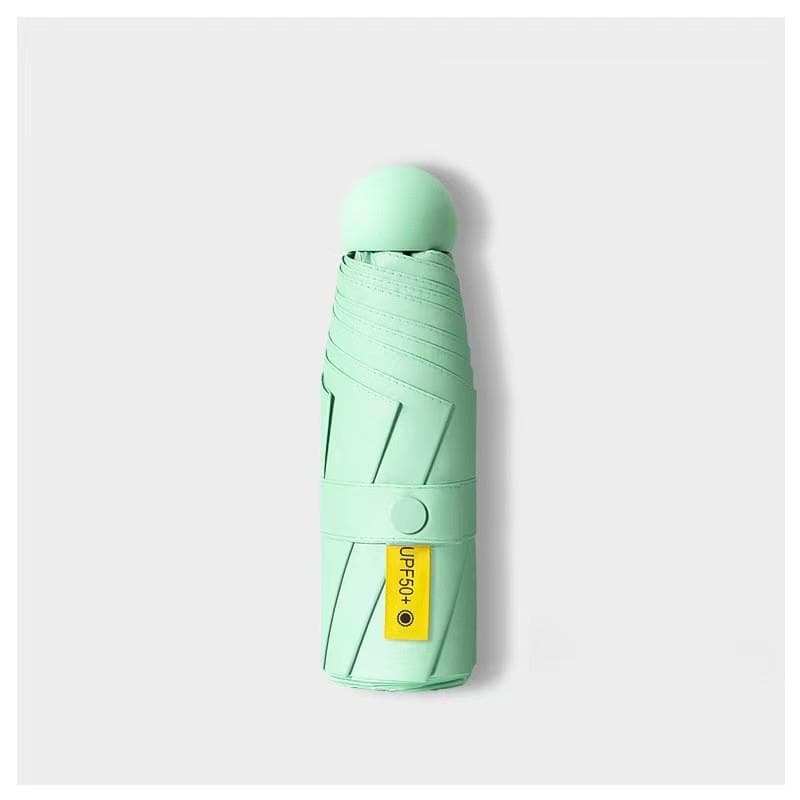 Guarda-sol dobrável portátil para viagem ao ar livre, 50% de desconto, Mini protetor solar, cápsula pequena, guarda-sol