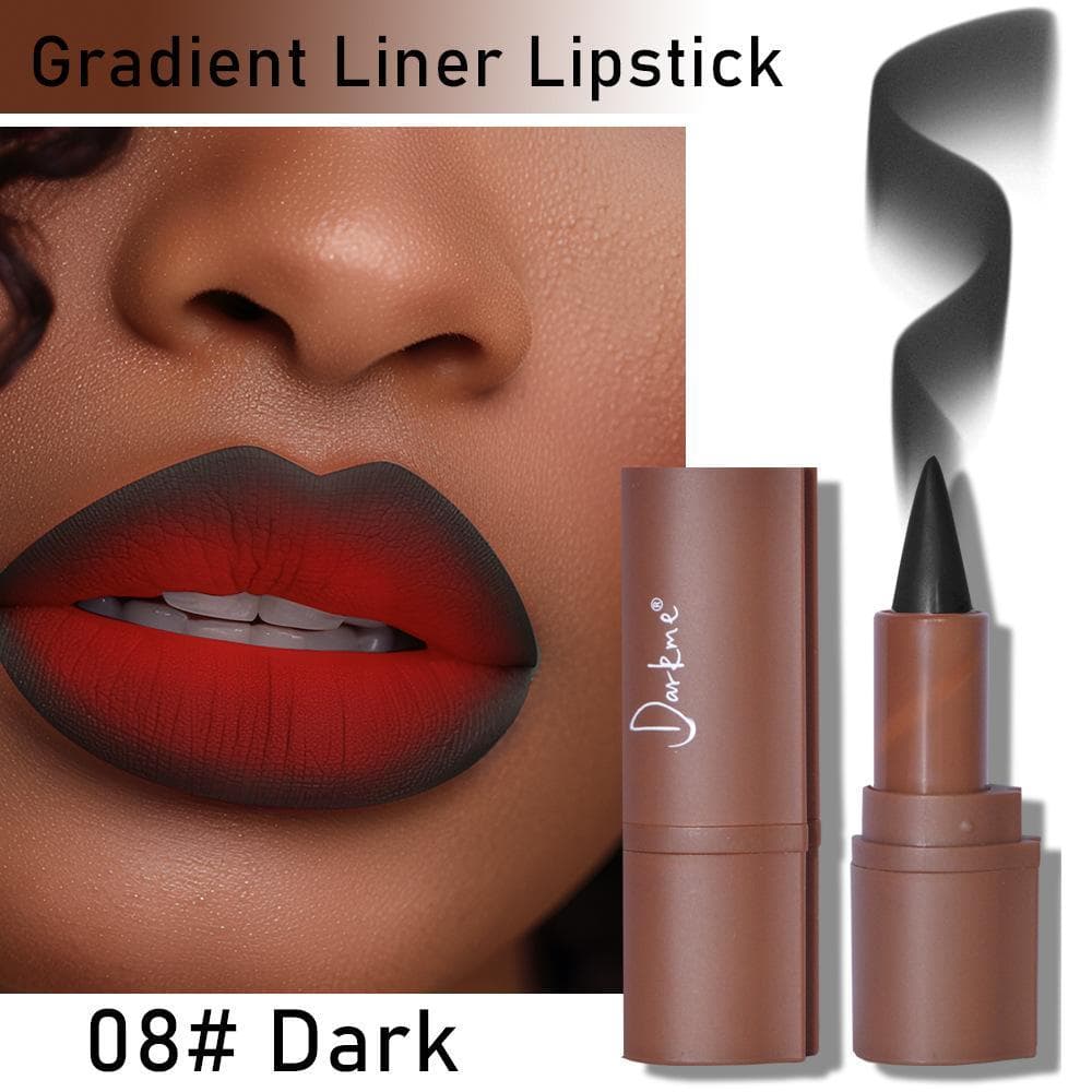 Delineador labial preto cor escura cor labial baixa saturação marrom café cor amarelo preto couro europeu americano maqu