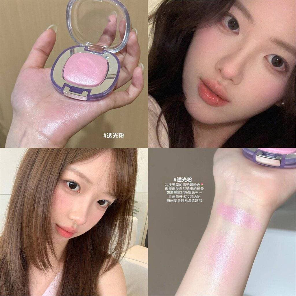 Piscando destacando pó claro fino piscando brilho Blush destacando dupla utilização feminino tridimensional F
