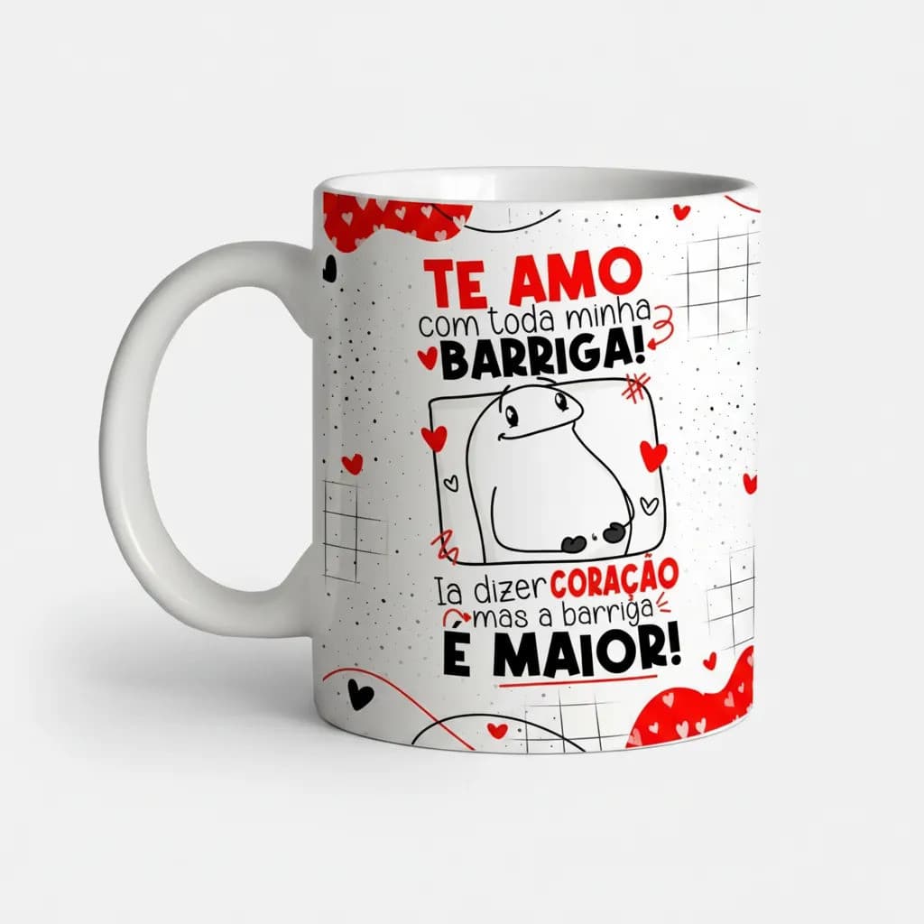 Caneca Personalizada Namorado Flork Amor Branca Premium