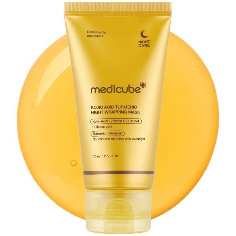 [medicube Oficial] Máscara Noturna Envolvente de Ácido Kójico e Cúrcuma |   Máscara Noturna, Morning Shed, Cúrcuma, Niac