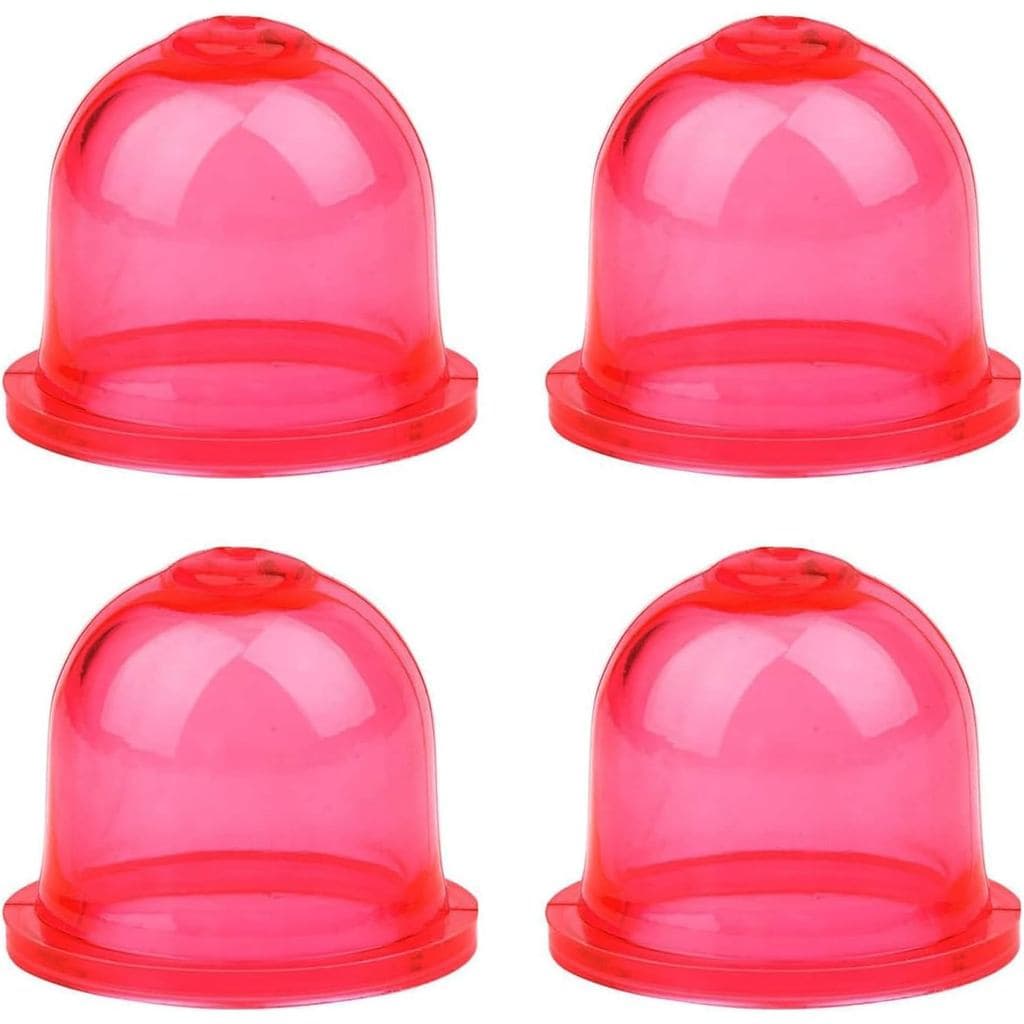 Pacote com 4 Peças 530058709 Bulbo de Primário Grande Vermelho para Carburador com Purga de Ar, Substituição para Echo S