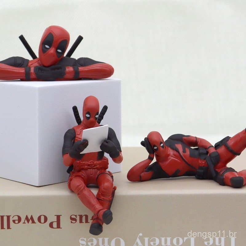 Busto de Boneco de PVC do Deadpool, Acessório Fofo para Interior de Carro, Personagem de Anime da Marvel