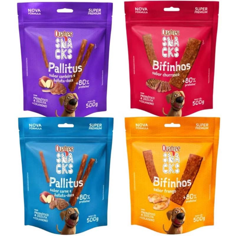Quatree Snacks 500g Pallitus ou Bifinhos