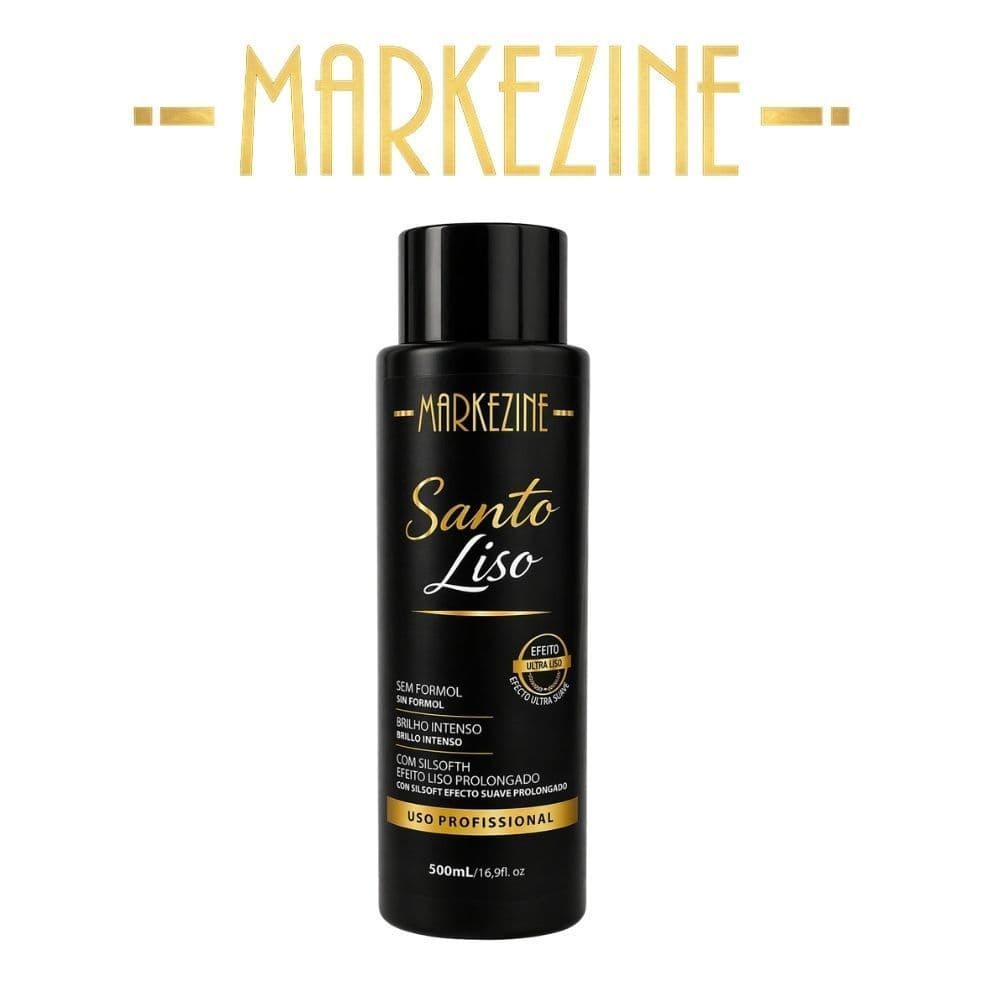 Progressiva Santo Liso Sem Formol 500ml Alisamento Brilho Intenso Liso Duradouro Lisoterapia
