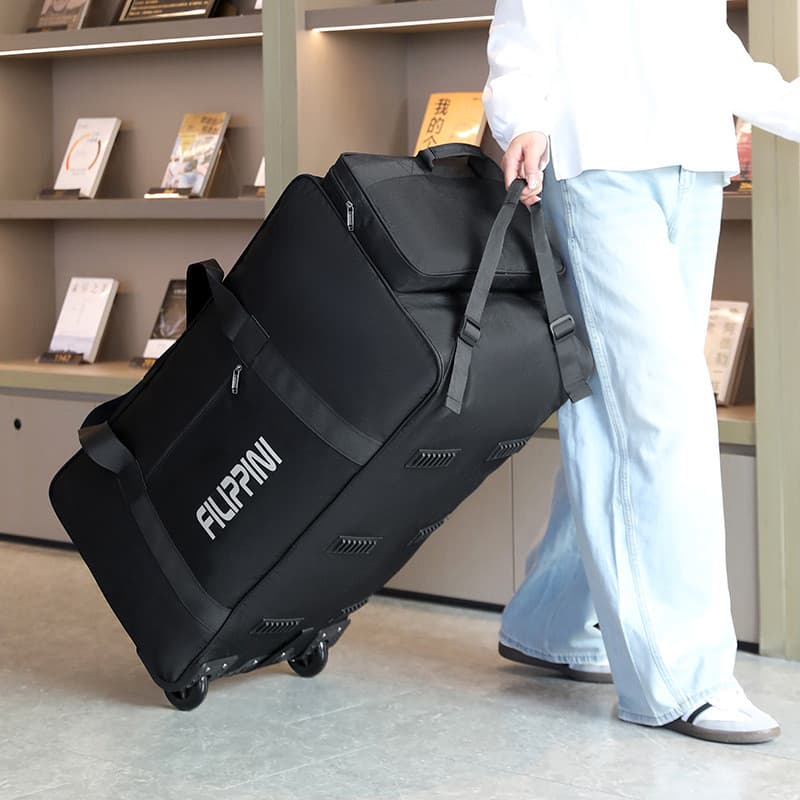 Bolsa de viagem dobrável de grande capacidade unissex Oxford pano rebocador bolsa Diagonal multifuncional Check-In mochi