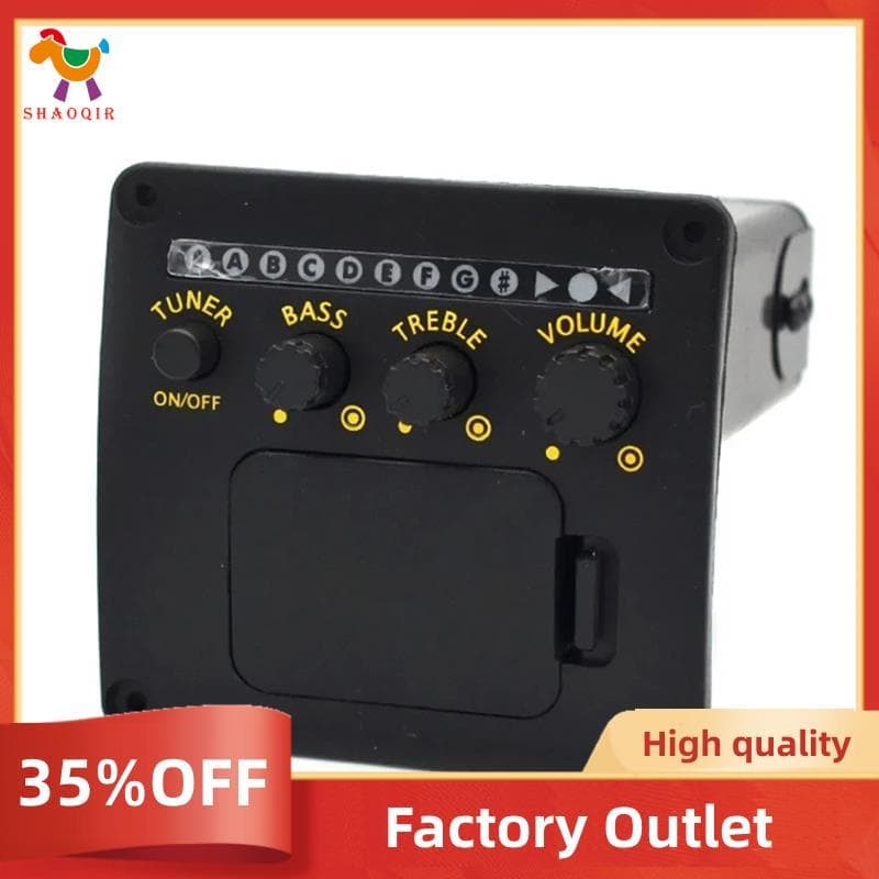 Profissional Guitarra Acústica Pré-Amplificador EQ Sintonizador Captador Captadores De Piezo Equalizador Acessório