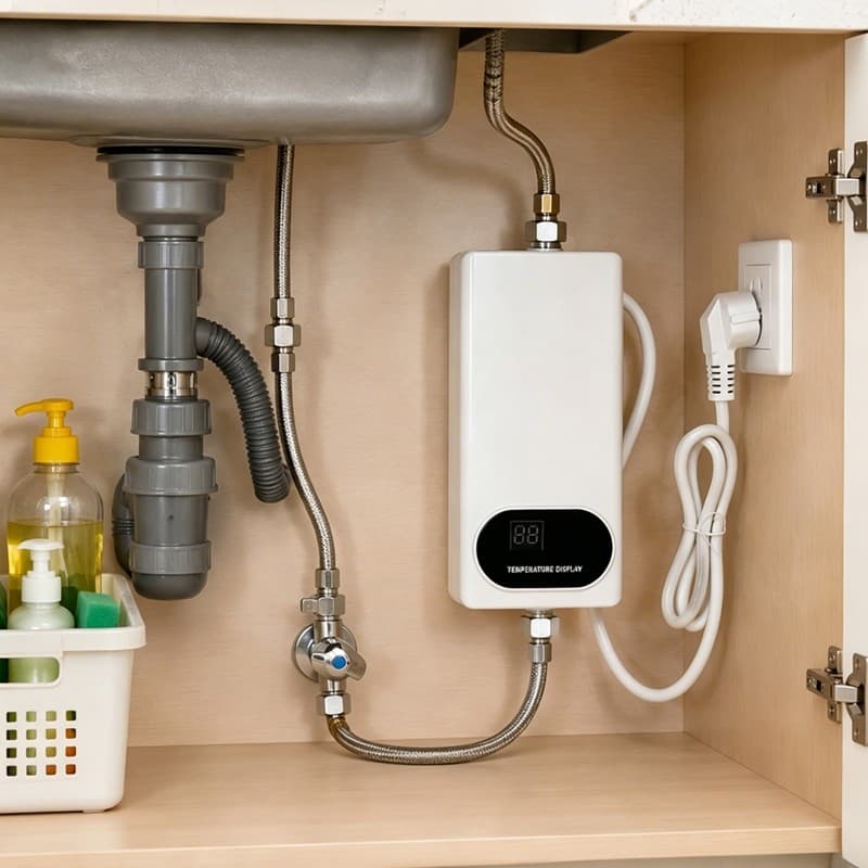 Aquecedor Elétrico Versátil 3500W 110V - Sem Tanque, Economia de Energia e Instalação Simples