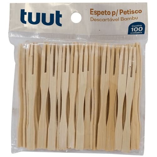 Kit Espetos Para Petisco Descartaveis Em Bambu Com 100 PeÇas - Tuut